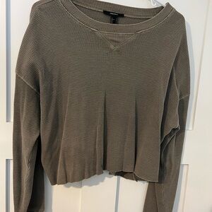 Casual Olive Green Women's Top